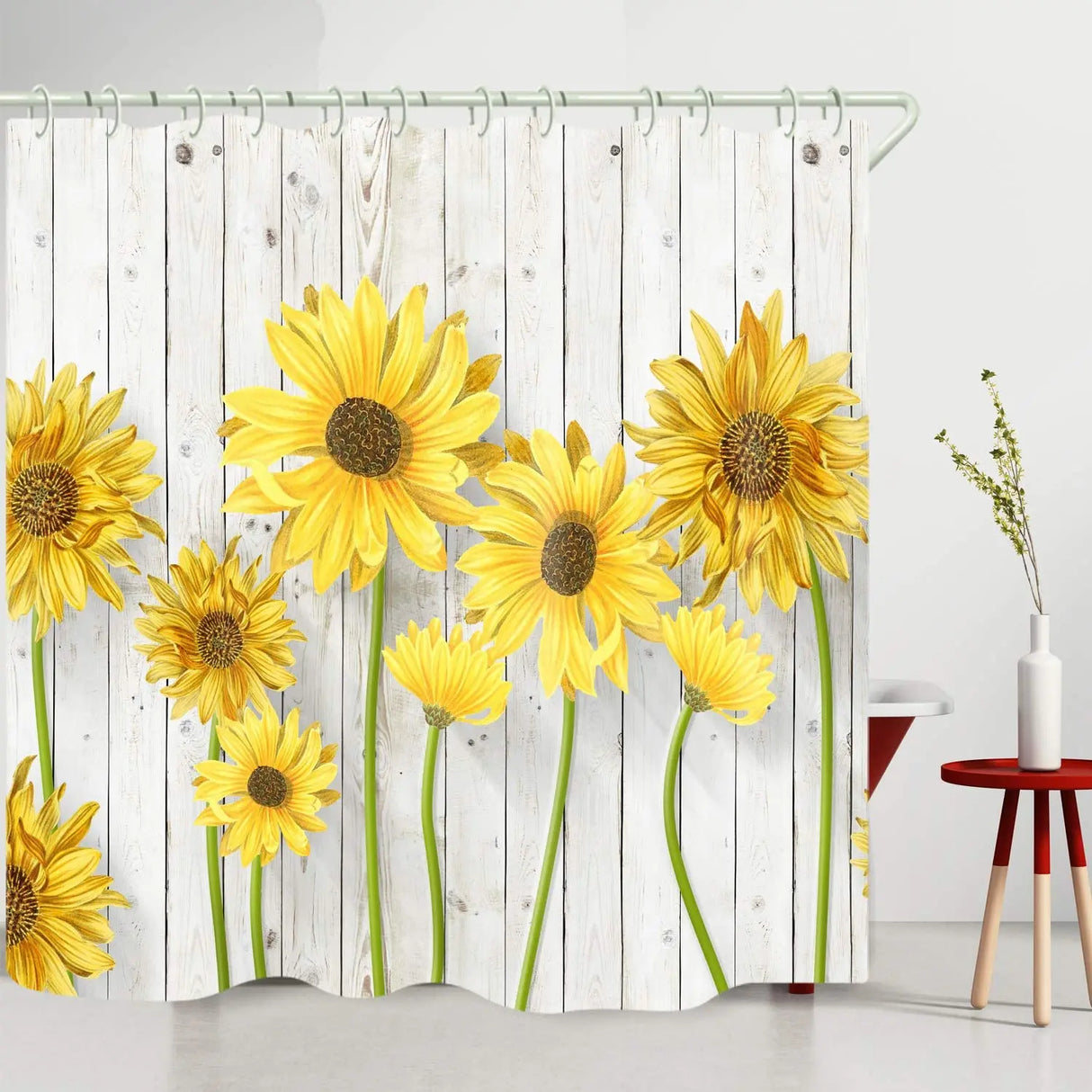 Fall Yellow Sunflower Shower Curtain - Nature's Elegance in Bloom