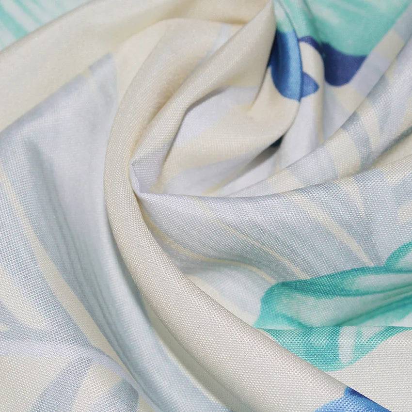 Vintage Leaves Printed Polyester Shower Curtain