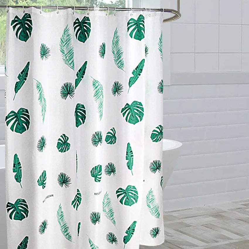 Vintage Green Monstered Waterproof Shower Curtain
