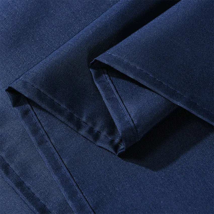 Simple Dark Blue Polyester Shower Curtain