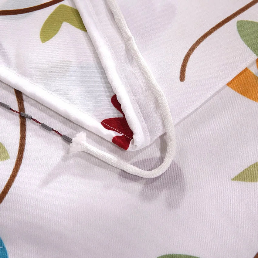 White Modern Waterproof Flowers Shower Curtain