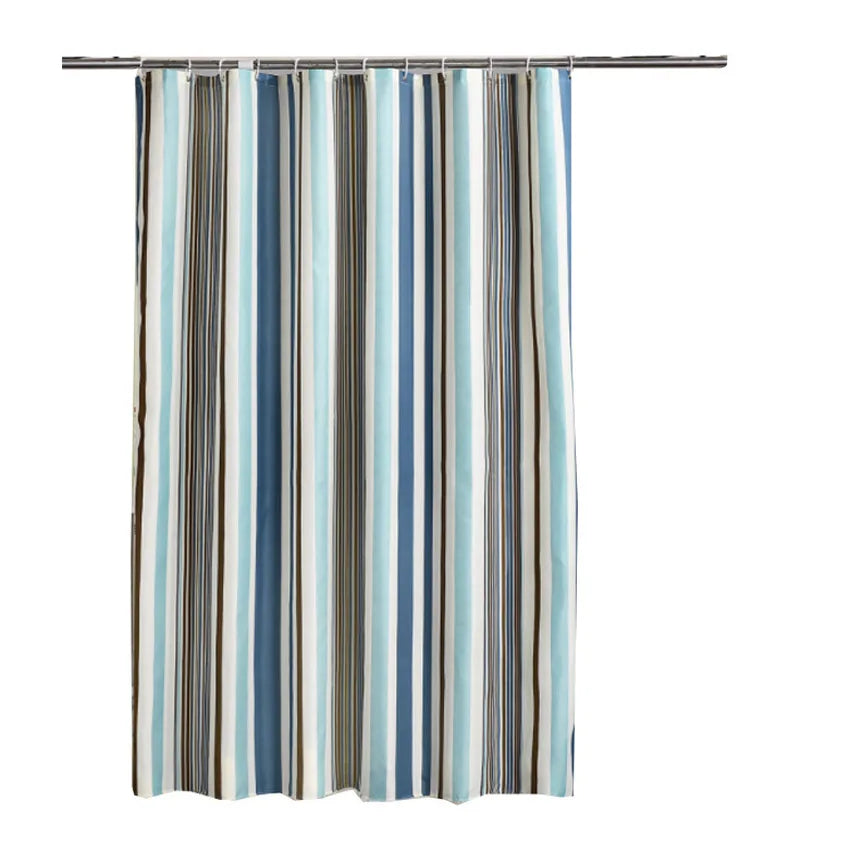 Extra Wide Colorful Striped Waterproof Shower Curtain