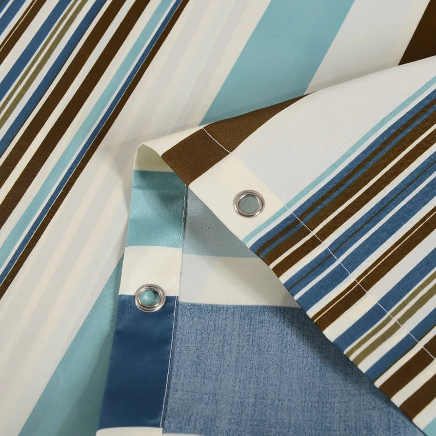 Extra Wide Colorful Striped Waterproof Shower Curtain