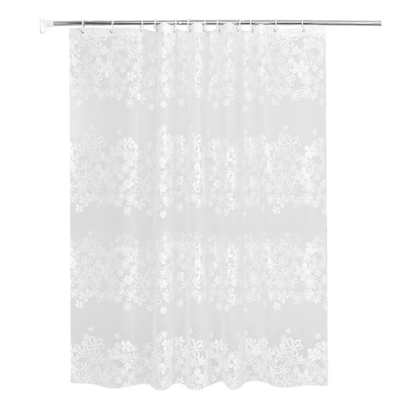 Semi-Transparent Waterproof Plastic Shower Curtain - Versatile Elegance