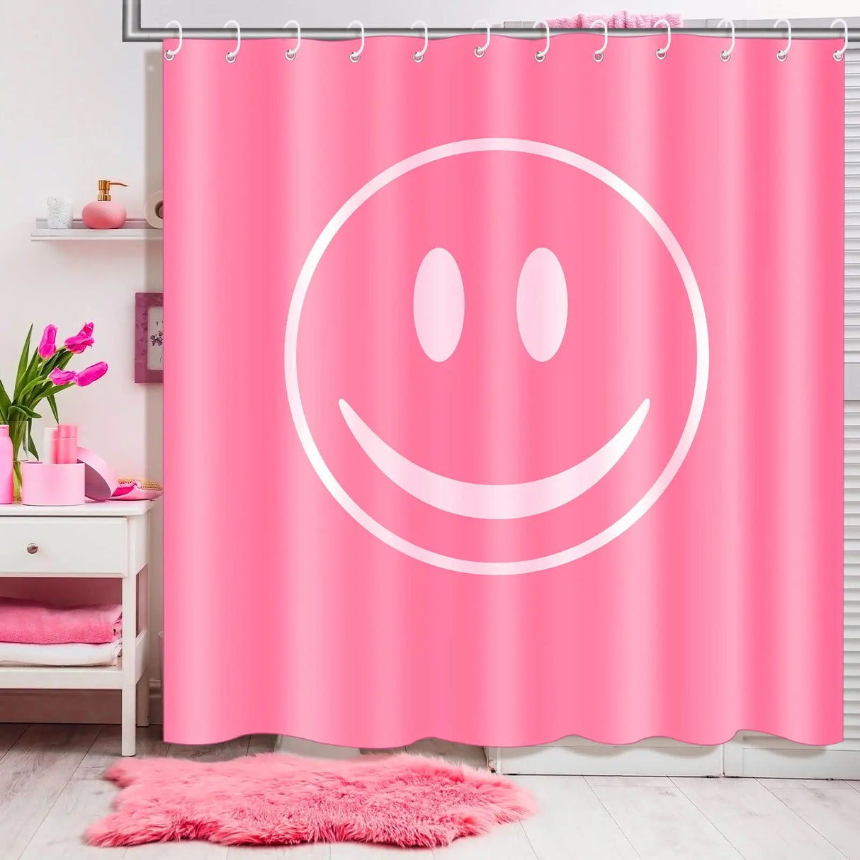 Sweet Pink Splash Shower Curtain