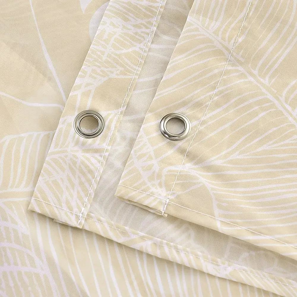 Misty Green Forest Polyester Shower Curtain with Hooks