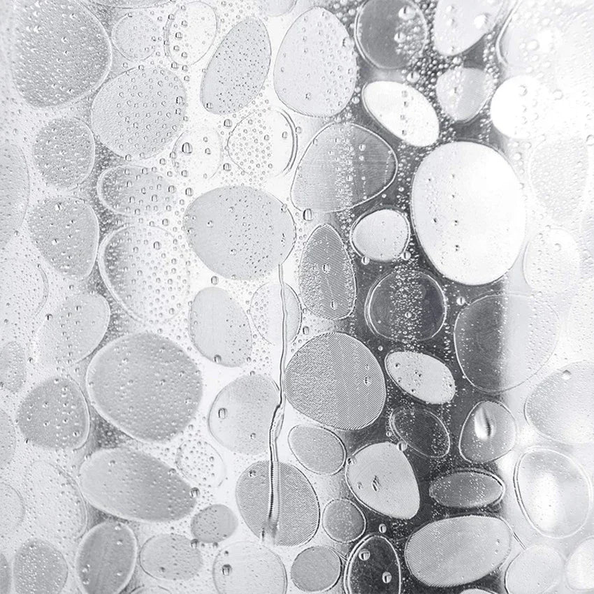Clear Pebble Shower Curtain: Modern Geometric Waterproof Design