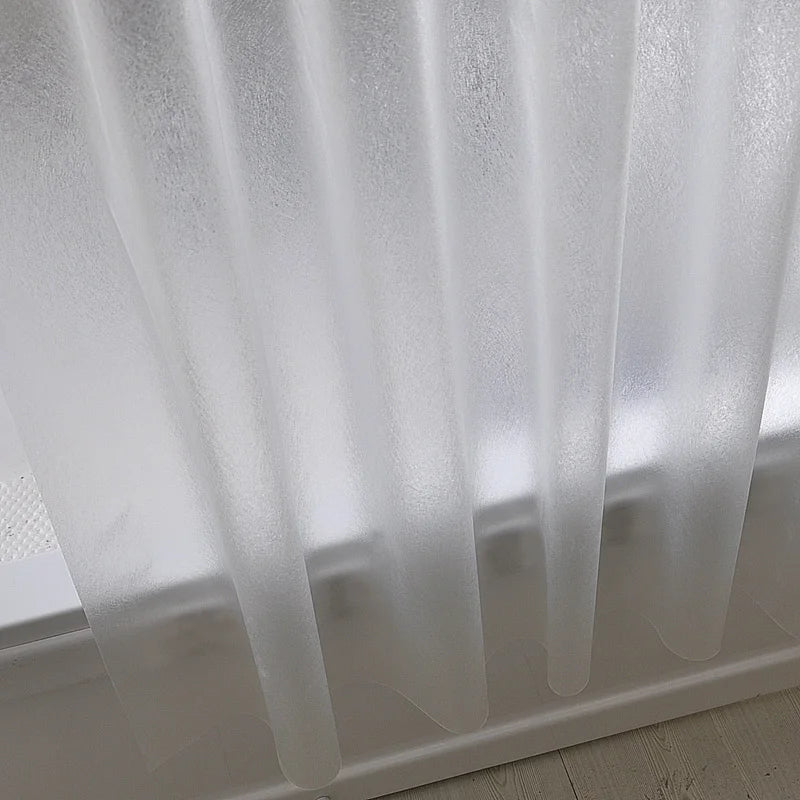 Luxury Transparent Waterproof Shower Curtain with Modern Hooks