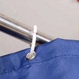 Minimalist Blue Waterproof Polyester Shower Curtain
