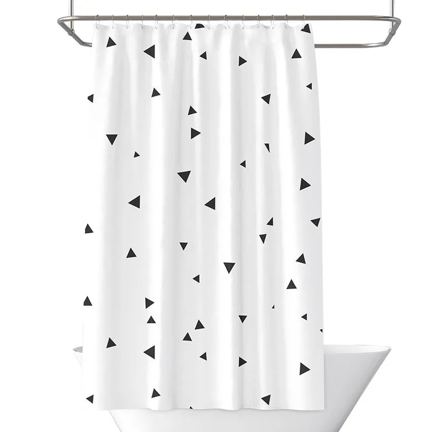 Modern Nordic Geometric Polyester Shower Curtain