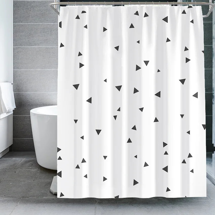 Modern Nordic Geometric Polyester Shower Curtain