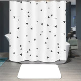 Modern Nordic Geometric Polyester Shower Curtain