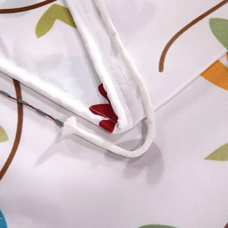 White Modern Waterproof Flowers Shower Curtain