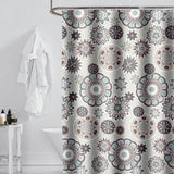 Bohemian Mandala Shower Curtain with 12 Hooks