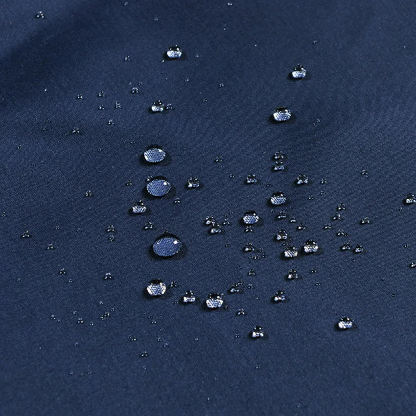 Simple Dark Blue Polyester Shower Curtain