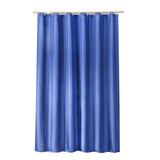 Minimalist Blue Waterproof Polyester Shower Curtain