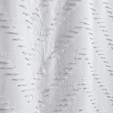 White Striped Fabric Waterproof Shower Curtain
