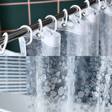 Clear Pebble Shower Curtain: Modern Geometric Waterproof Design