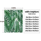 Misty Green Forest Polyester Shower Curtain with Hooks