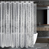 Clear Pebble Shower Curtain: Modern Geometric Waterproof Design