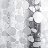 Clear Pebble Shower Curtain: Modern Geometric Waterproof Design
