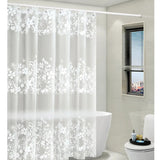 Semi-Transparent Waterproof Plastic Shower Curtain - Versatile Elegance