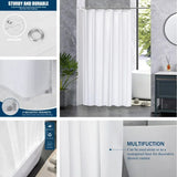 Clear Vinyl Bathroom Curtain with Hooks