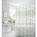 Semi-Transparent Waterproof Plastic Shower Curtain - Versatile Elegance