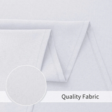 White Waterproof Shower Curtain with Silver Metal Hooks