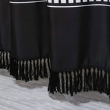 Rustic Geometric Black Shower Curtain, Waterproof Polyester