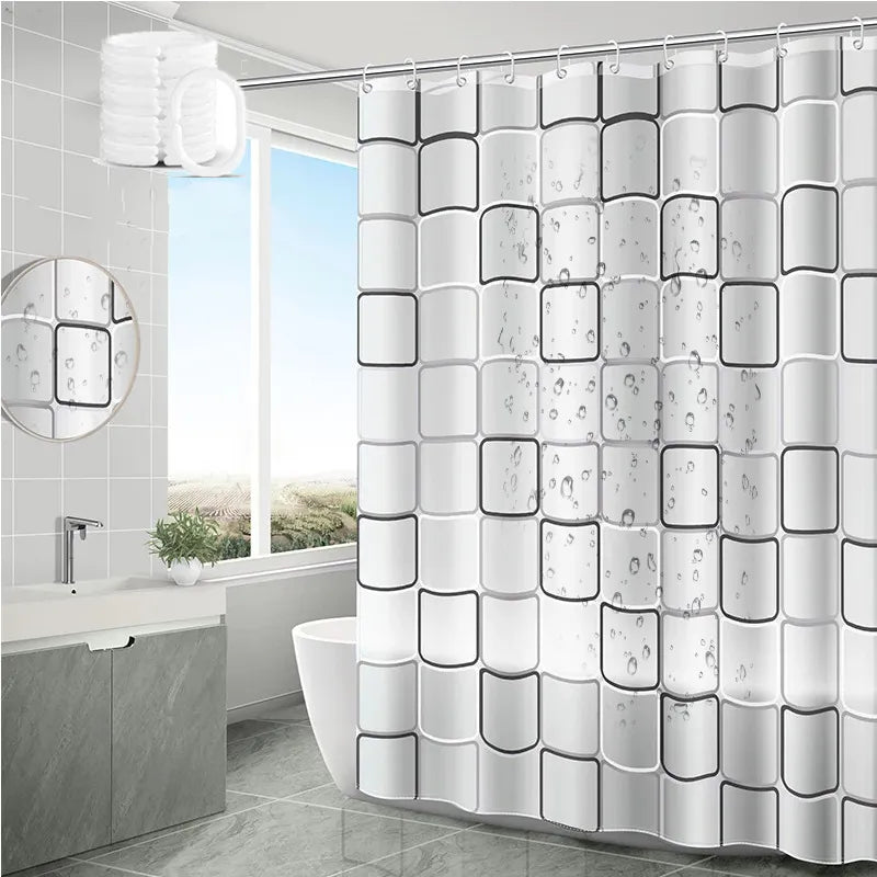 Modern Printed Waterproof Shower Curtains
